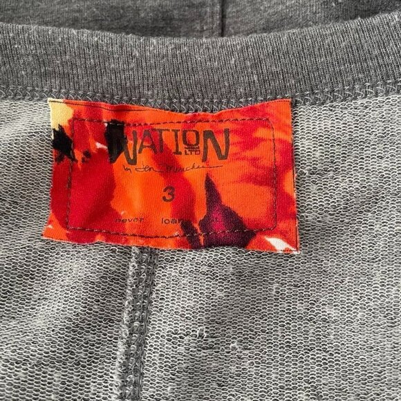 Nation LTD Size Medium Gray Dress 3/4 Sleeve Casual - Picture 5 of 7